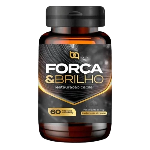 FORÇA E BRILHO 60CAPS - FÓRMULA BIOQUÍMICA PARA PELE, CABELOS SAUDÁVEIS  E UNHAS MAIS FORTES