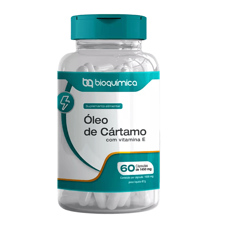 ÓLEO DE CÁRTAMO + VITAMINA E 60CAPS - PARA REDUÇÃO DE MEDIDAS, PREVENIR O ENVELHECIMENTO E COMBATER A CELULITE