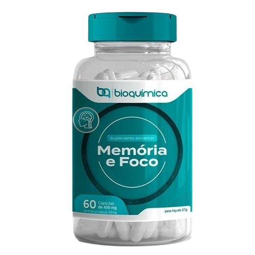 MEMÓRIA E FOCO BIOQUÍMICA 60CAPS - COM CAFÉINA NA MEDIDA CERTA E VITAMINA B6